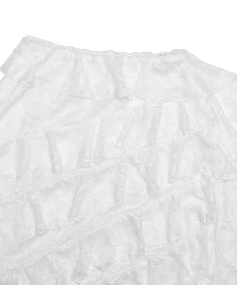 Romantic White Lace Tiered Ruffle Maxi Skirt - Your Boho Chic Getaway & Holiday Style Essential