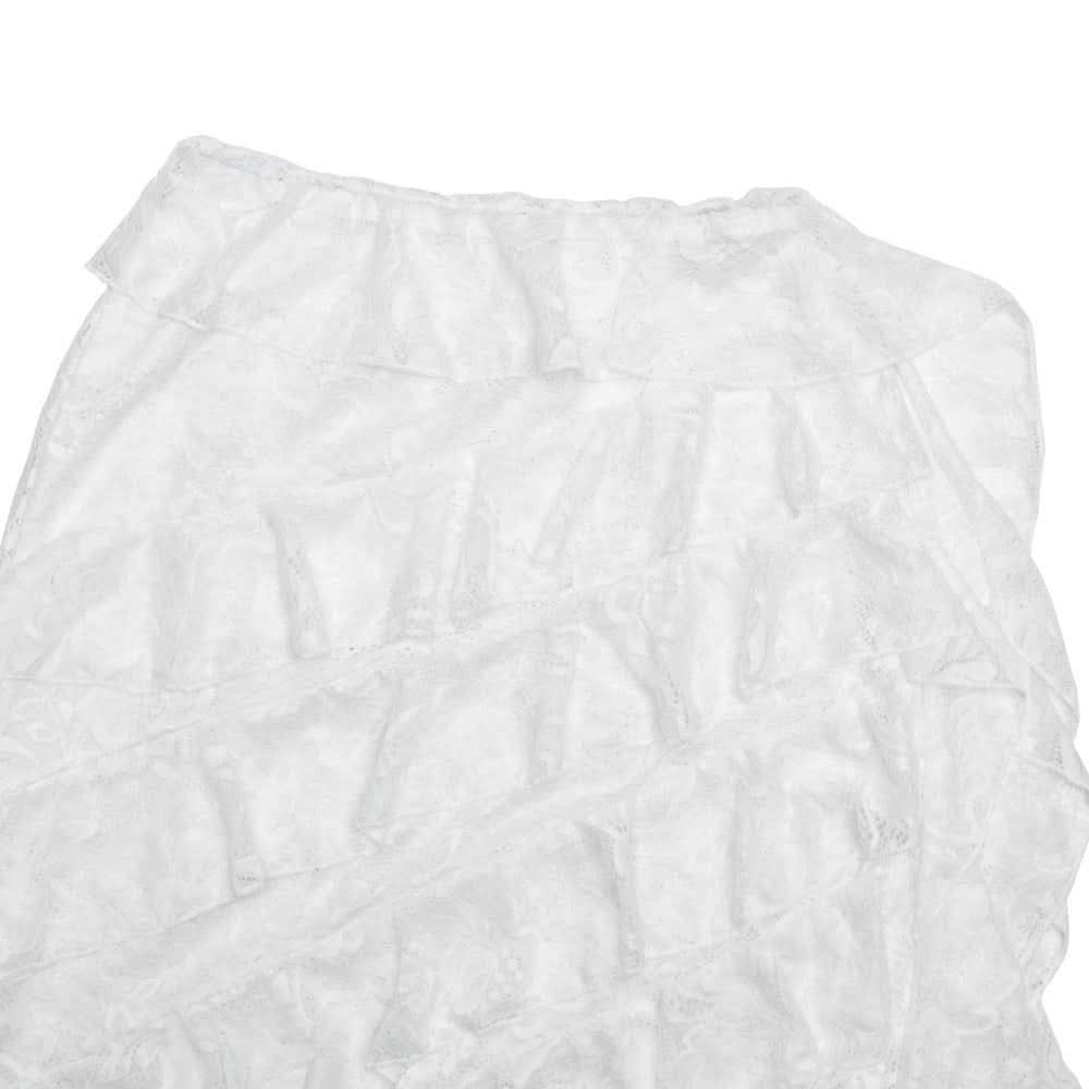 Romantic White Lace Tiered Ruffle Maxi Skirt - Your Boho Chic Getaway & Holiday Style Essential