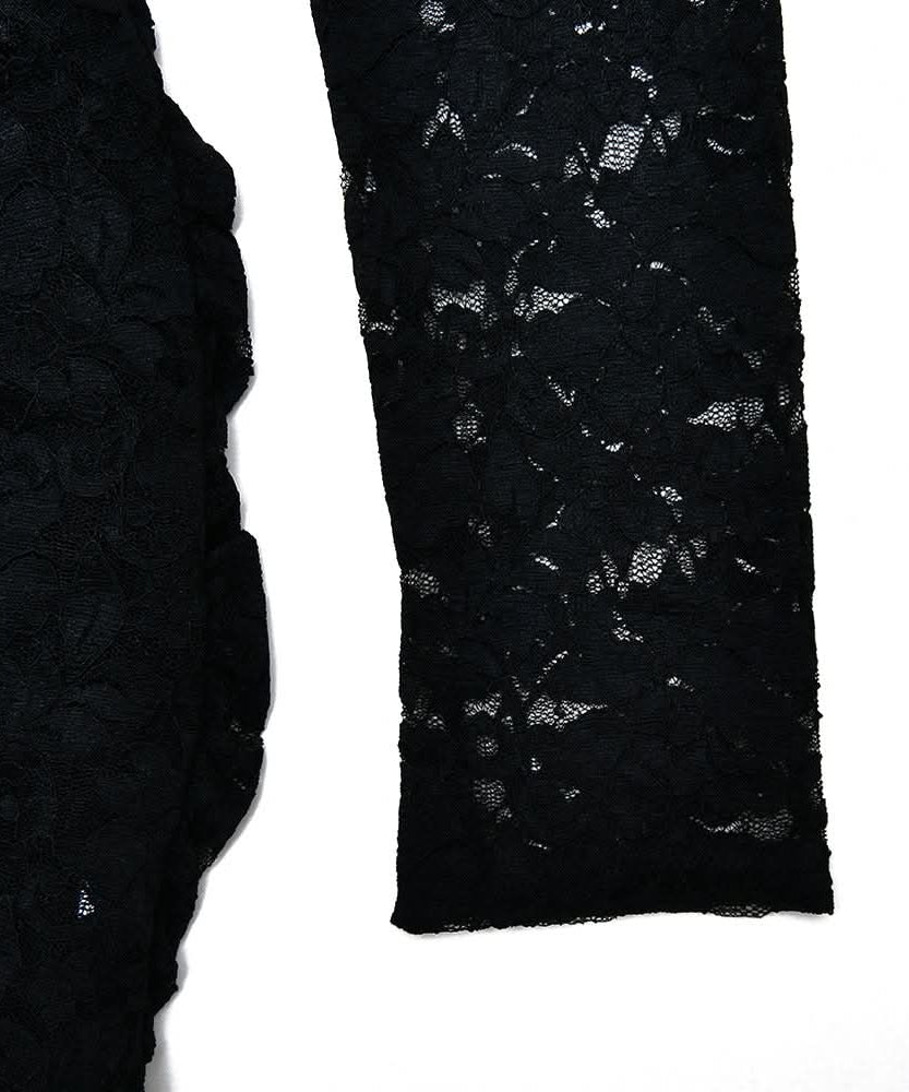 Sultry Black Lace Cut-Out Mini Dress with Gold Accent | Fall & Holiday Party Ready