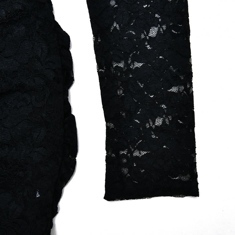 Sultry Black Lace Cut-Out Mini Dress with Gold Accent | Fall & Holiday Party Ready