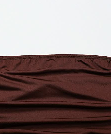 Chic Chocolate Brown Ruched Strapless Mini Dress - Flattering Tiered Fall Party Style