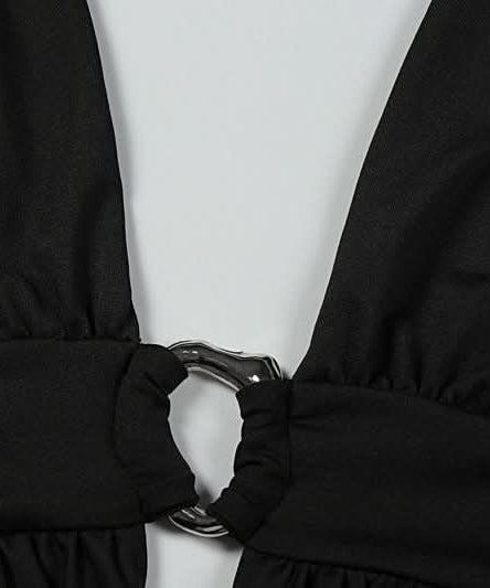 Fierce O-Ring Halter Cutout Mini Dress | Your Halloween Party & Fall Night Out Statement LBD