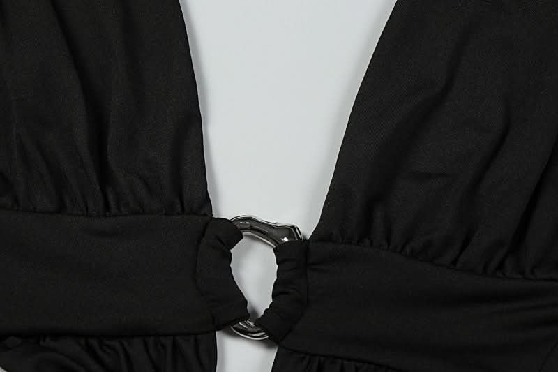 Fierce O-Ring Halter Cutout Mini Dress | Your Halloween Party & Fall Night Out Statement LBD