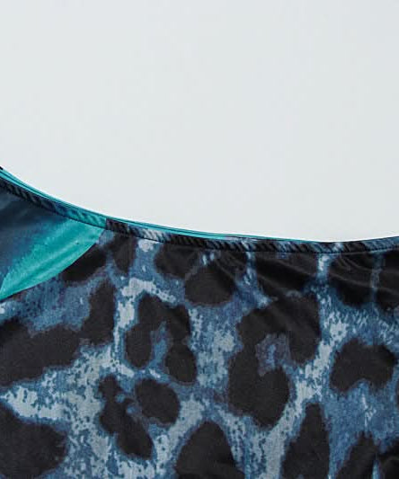 Standout Style: Blue Leopard & Floral One-Shoulder Maxi Set - Fall Event & Resort Ready