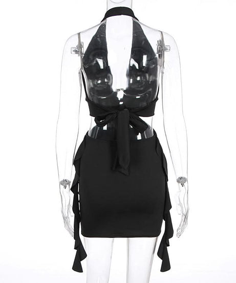 Fierce O-Ring Halter Cutout Mini Dress | Your Halloween Party & Fall Night Out Statement LBD