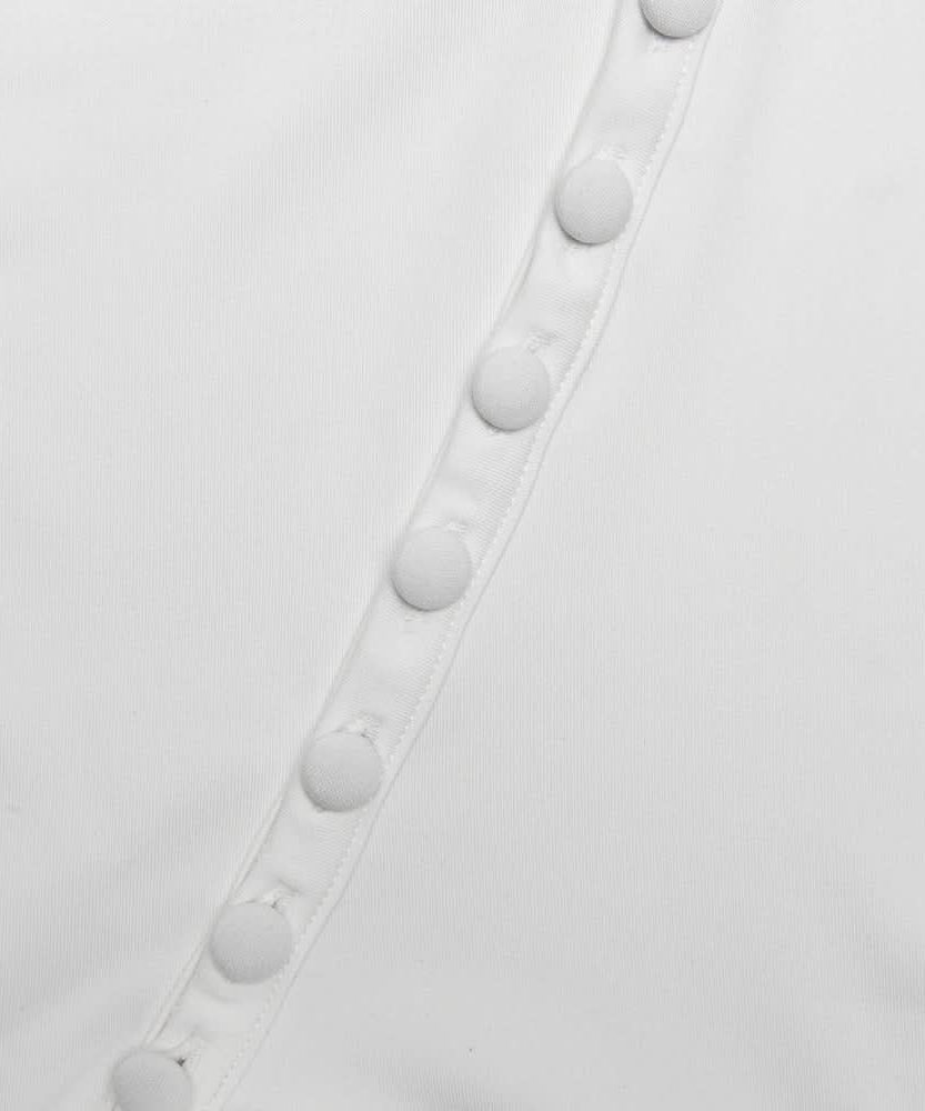 Autumn Chic Asymmetrical Ruffle Bell Sleeve Tunic Top | Effortless White Mini Dress