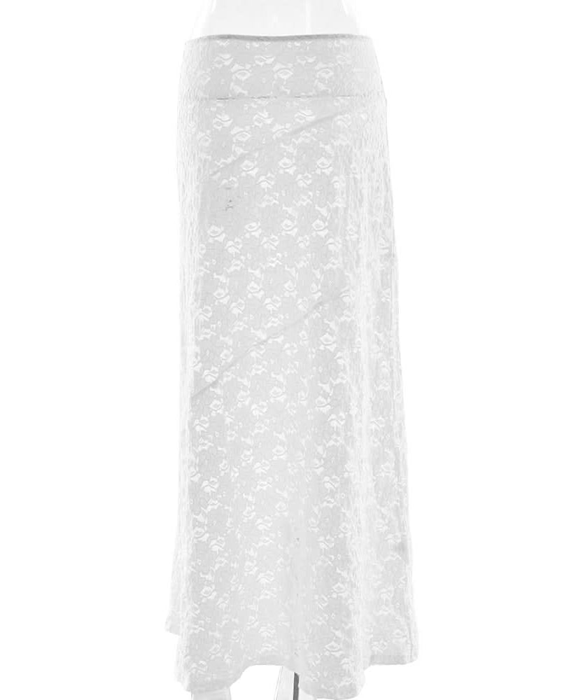 Fall Glam Black Lace Maxi Skirt - Sheer Elegance for Halloween & Holiday Parties