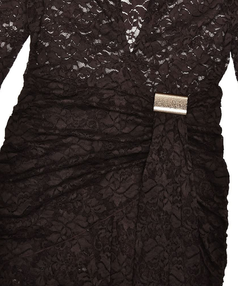 Haute Halloween & Holiday Ready: Daring Black Lace Deep V Asymmetrical Romper