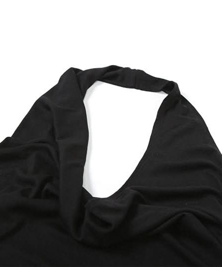 Chic Black Halter Wrap Top - Your Essential for Fall Nights & Holiday Glam