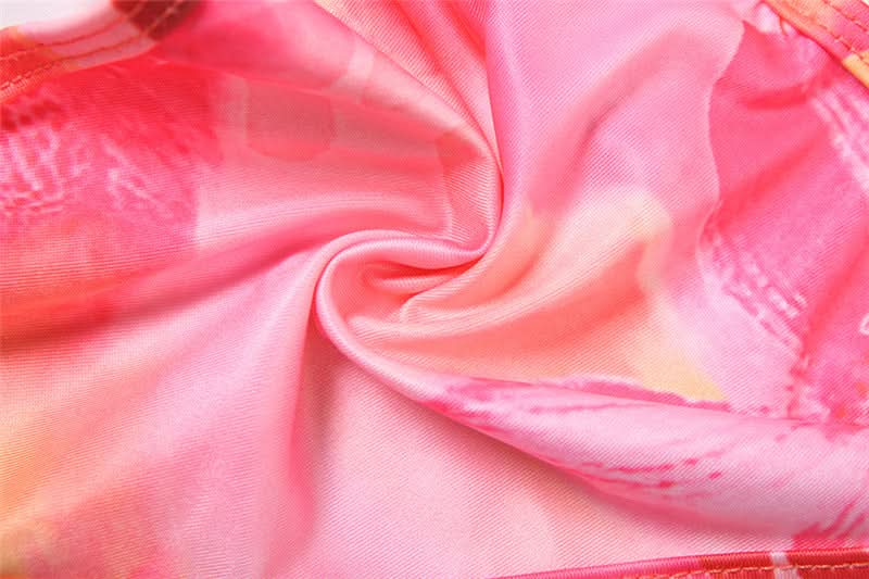 Vibrant Pink Floral Halter Tie Bikini Set | Your Perfect Tropical Getaway Swimsuit