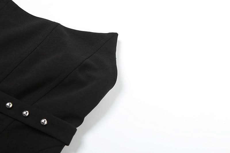 Chic Studded White Corset Bandeau Top - Trendy Fall Party & Night Out Style