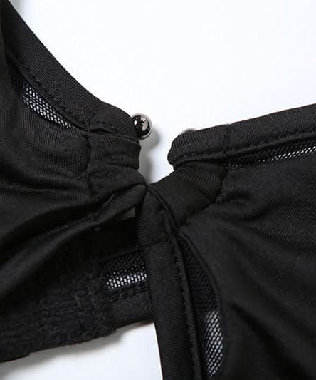 Y2K Edgy Cut Out O-Ring Strappy Crop Top - Your Go-To for Fall Parties & Club Nights