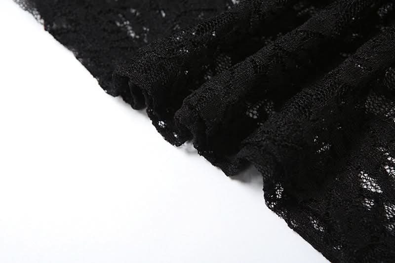 Enchanting Black Lace Maxi Skirt - Sheer Elegance for Fall & Halloween Chic