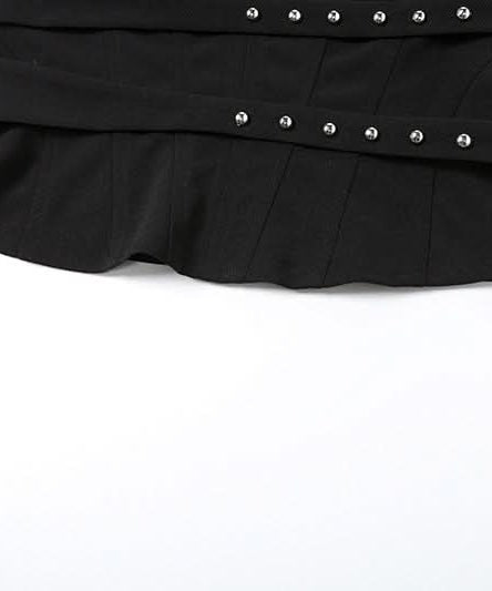 Chic Studded White Corset Bandeau Top - Trendy Fall Party & Night Out Style