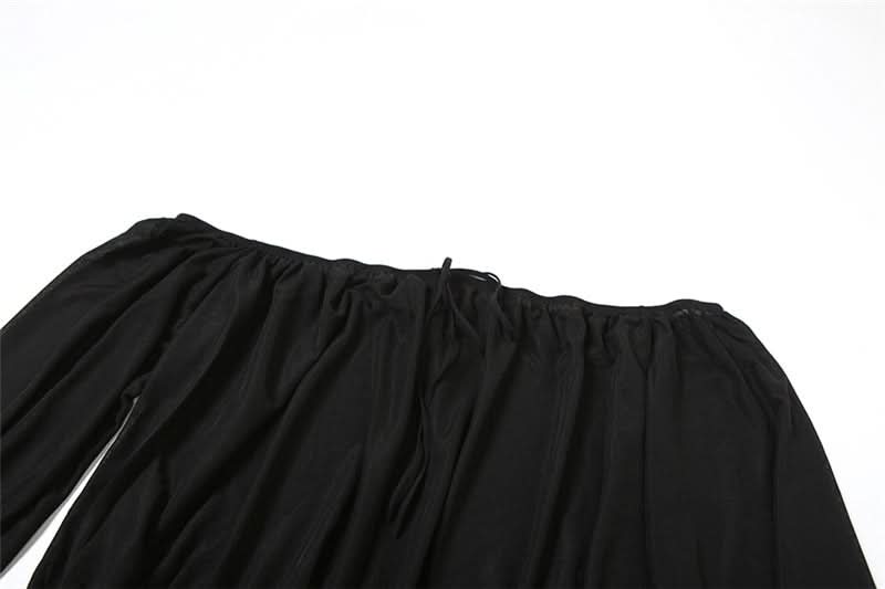 Black Magic Sheer Off-Shoulder Mini Dress - Your Go-To for Fall Parties & Enchanting Nights