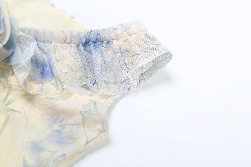 Romantic Sheer Floral Ruffle Maxi Dress - Effortless Resort & Fall Getaway Style