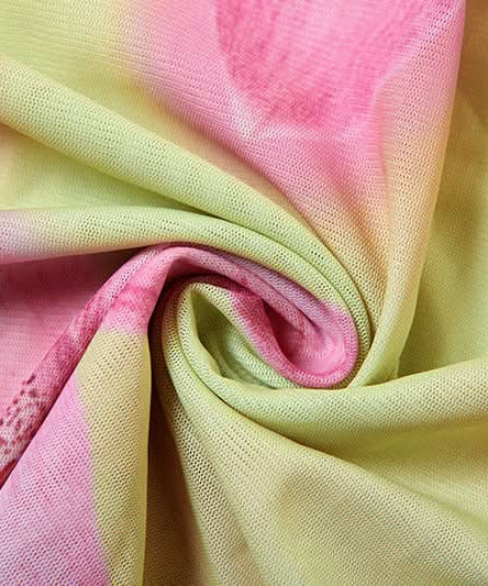 Lime & Pink Tropical Bloom Halter & Mesh Mini Skirt Set | Your Winter Getaway Essential