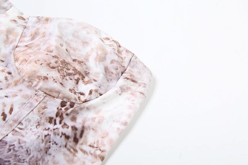 Wild Instincts: Luxe Abstract Animal Print Bustier & High-Waist Shorts Set - US Fall & Holiday Party Ready