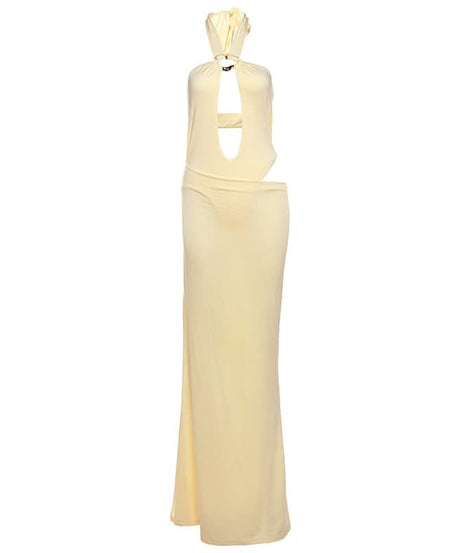 The "It" Girl Halter Cutout Maxi Dress - Chic & Daring for Fall Getaways & Holiday Events