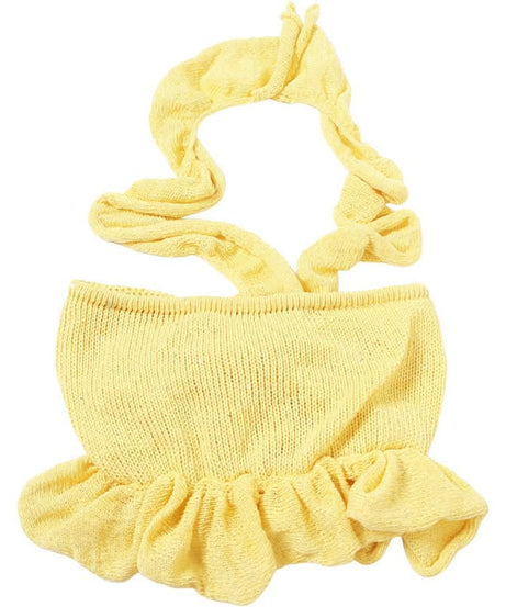 Trendy Sunshine Yellow Ruffle Knit Halter Crop Top | Effortless Fall Style & Resort Ready