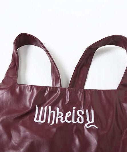 Whkeisy Faux Leather Strappy Cami Top | Edgy Fall Fashion & Halloween Chic