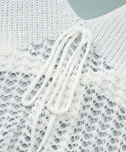 Trendy White Halter Knit Mini Dress - Chic Crochet Detail Resort & Vacation Essential