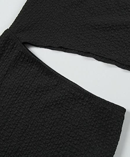 Sultry Black Ribbed Cut-Out Maxi Dress – Your Go-To for Fall Nights & Holiday Events