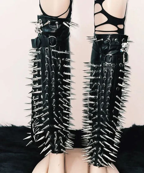Extreme Spiked Goth Punk Rave Outfit - Halloween & Festival Statement Set for Women