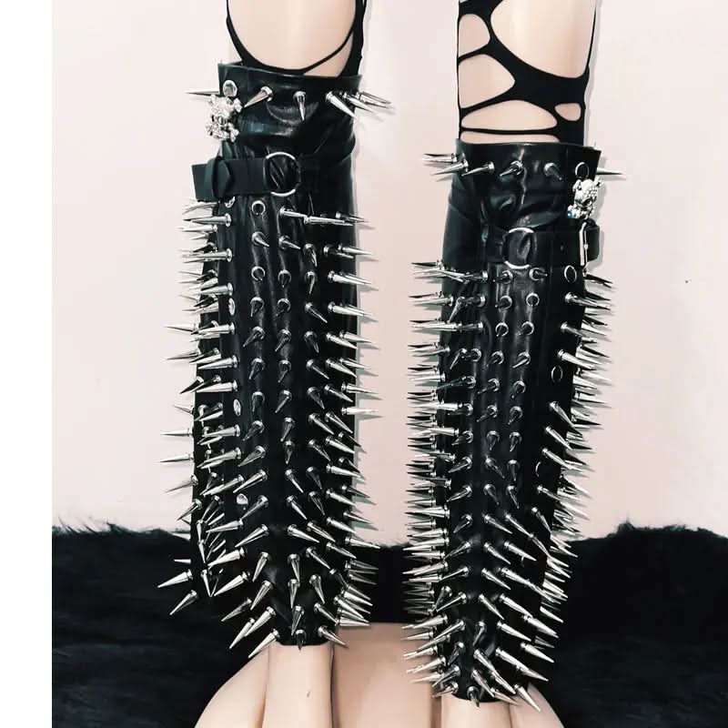 Extreme Spiked Goth Punk Rave Outfit - Halloween & Festival Statement Set for Women
