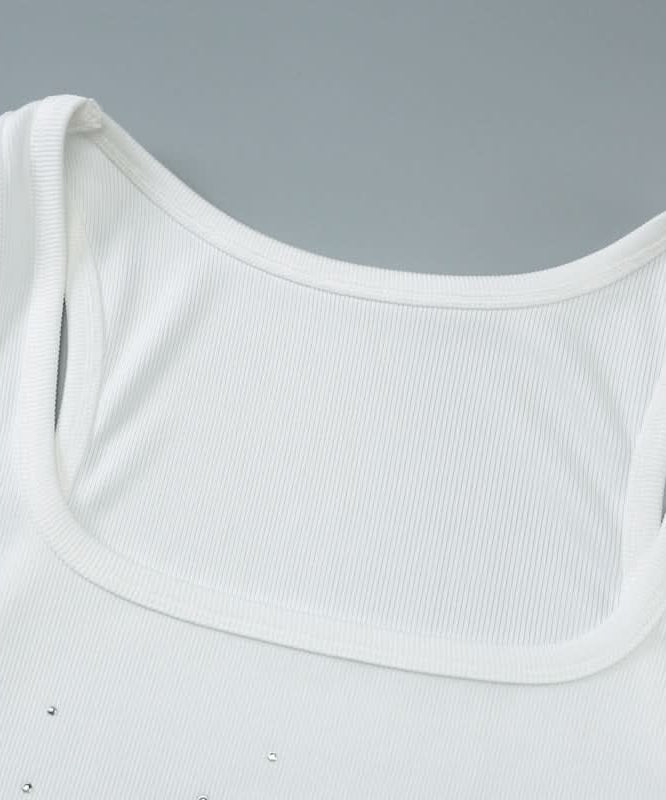 Sparkle & Shine Ribbed Square-Neck Tank Top – Your Fall & Holiday Glam Essential