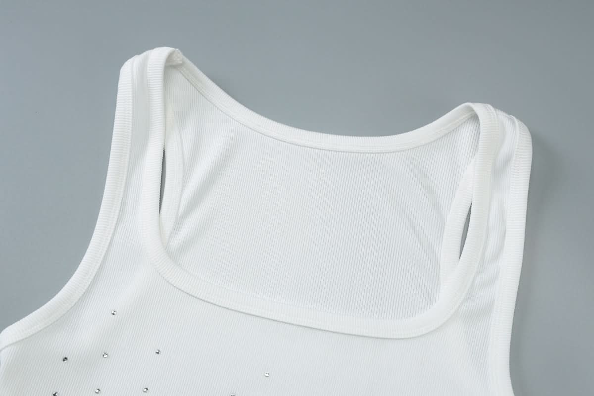 Sparkle & Shine Ribbed Square-Neck Tank Top – Your Fall & Holiday Glam Essential