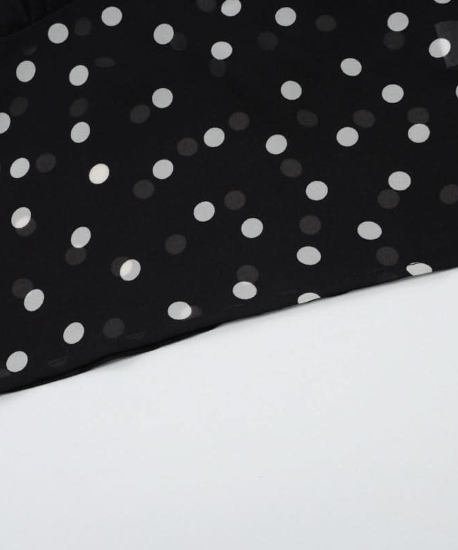 Flirty Polka Dot Halter Top | Sheer Panel, Floral Accents – Your Chic Look for Fall Parties & Warm Getaways