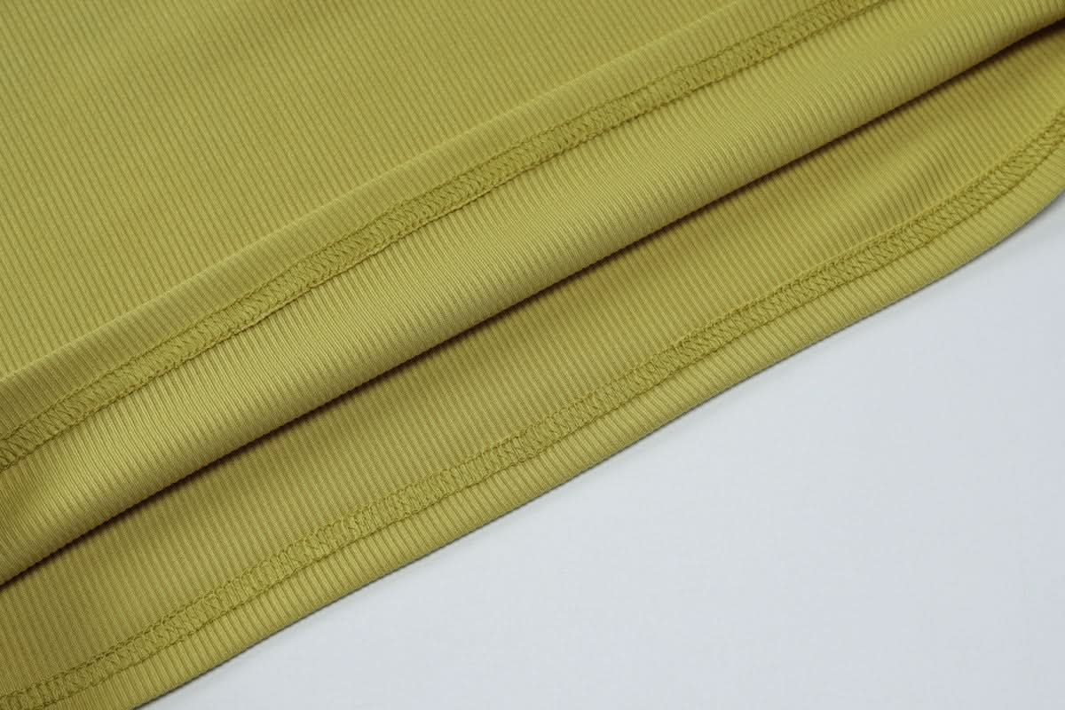 Chic Sage Green Ribbed Halter Top – U-Neck Tank for Effortless Fall Layering & Style