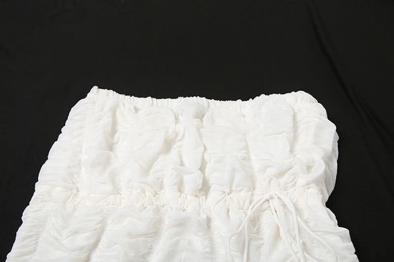 Boho Chic White Ruched Halter Maxi Skirt Set - Your Ultimate Vacation & Resort Essential