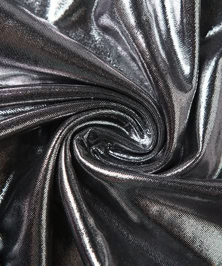 Liquid Metal Backless Romper: Shine Bright for Halloween, Club & Fall Parties