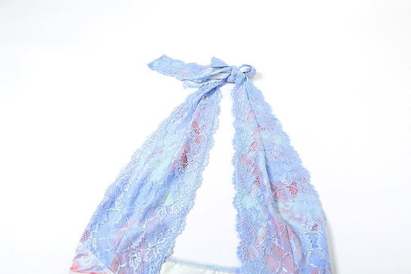 Head-Turning Marble Swirl Lace Halter Mini Dress | Ruched Bodycon Party Essential