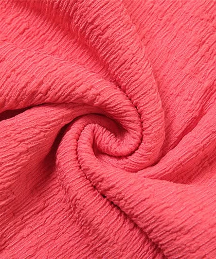 The 'Island Escape' Sunset Coral Textured Knot Two-Piece Set - Chic Bandeau Crop Top & Maxi Skirt for Fall Getaways