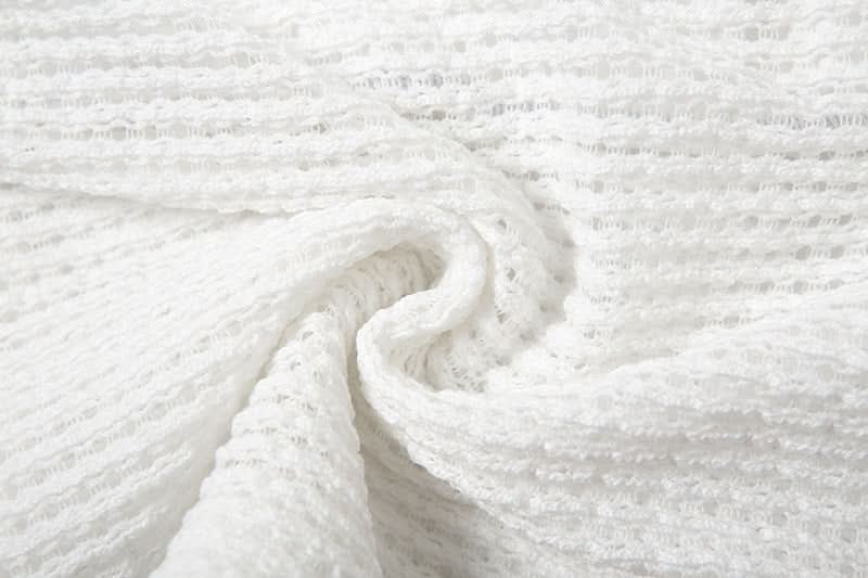 Chic White Knit Tie-Front Square Neck Cami Top | Versatile Layering & Resort Style