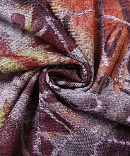 Effortless Chic Boho Print Cowl Neck Halter Maxi Dress with Slit - Fall Hues & Delicate Chain Detail