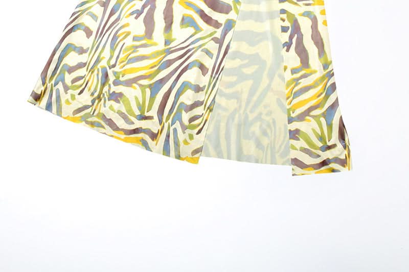 Effortless Chic Halter Cowl Neck Maxi Dress - Vibrant Zebra Print for Your Fall Getaway & Resort Escape