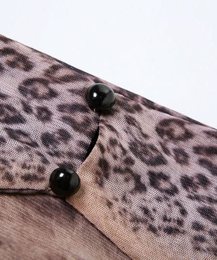 Sultry Leopard Mesh Halter Maxi Skirt Set - Your Fall Getaway Statement Piece