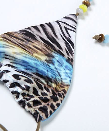 Y2K Tropical Butterfly Leopard 3-Piece Halter Mini Skirt Set - Resort Ready Getaway Swim