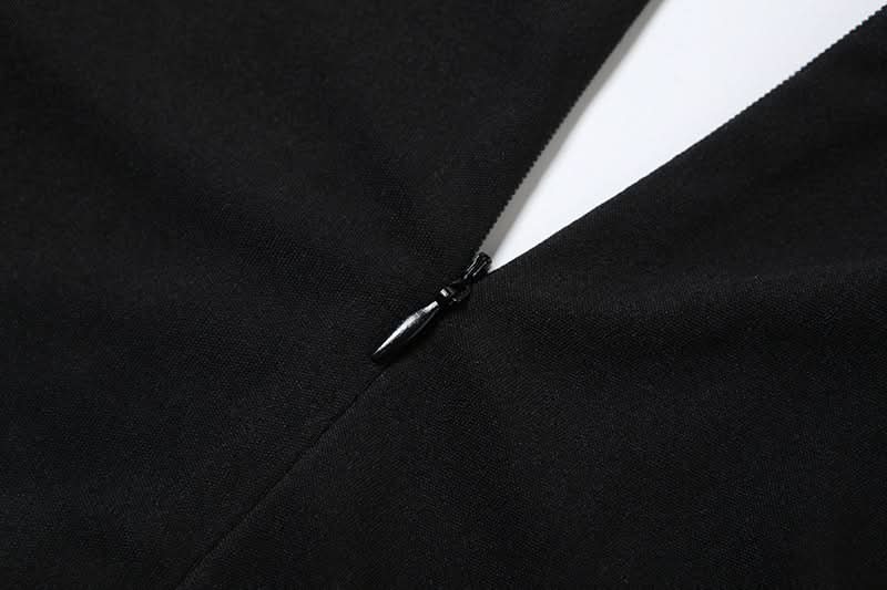 Chic Black Cut-Out Bodycon Mini Dress with Gold Accents | Fall & Holiday Party Ready