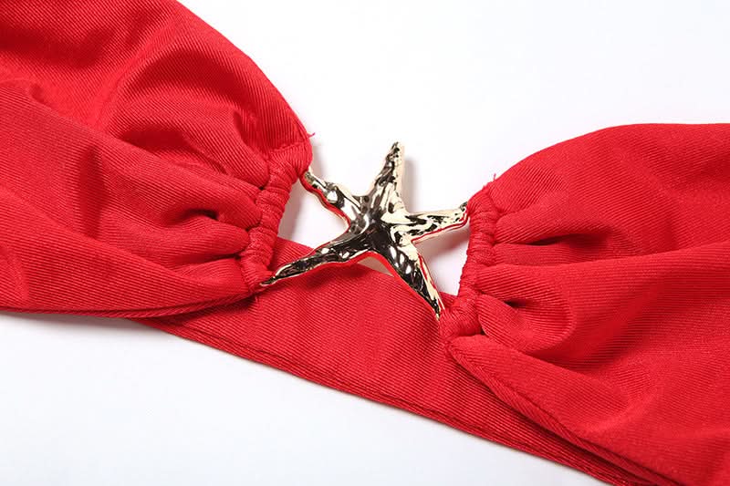 Vibrant Bloom Strapless Crop Top & Ruched Maxi Skirt Set - Your Fall Getaway Essential