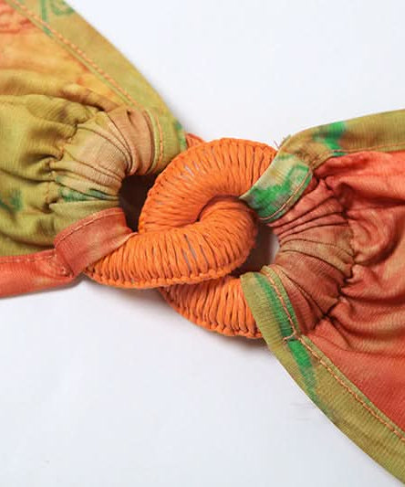 Vibrant Tropical Print Bandeau & High-Slit Maxi Skirt Set – Your Chic Fall Getaway Essential