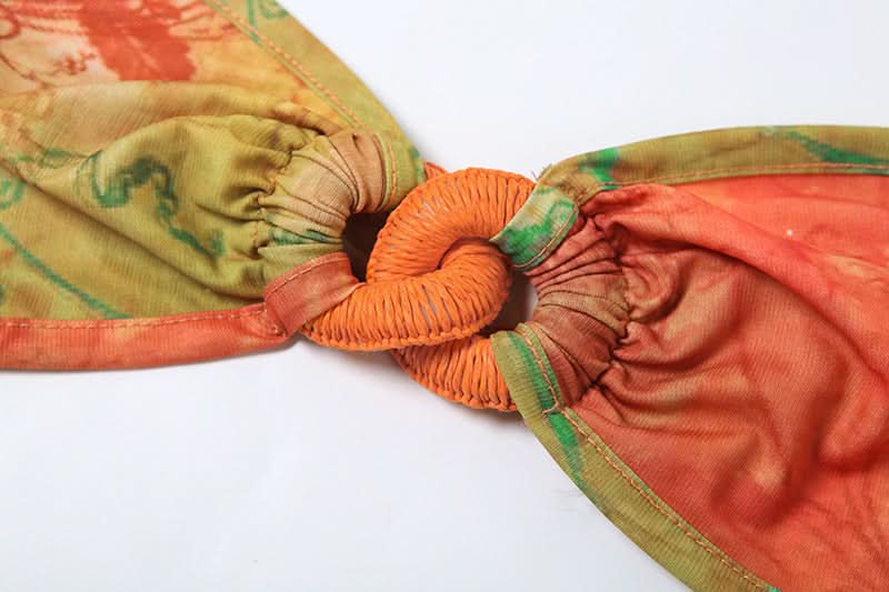 Vibrant Tropical Print Bandeau & High-Slit Maxi Skirt Set – Your Chic Fall Getaway Essential