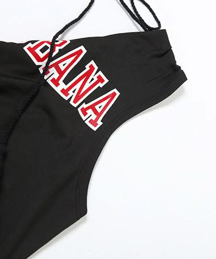 Game Day Ready: Varsity Striped Mini Skirt & Ruched V-Neck Top Two-Piece Set