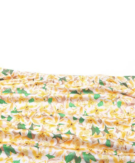 Effortless Chic: Vibrant Floral Halter & Ruched Mini Skirt Set - Your Perfect Getaway Outfit