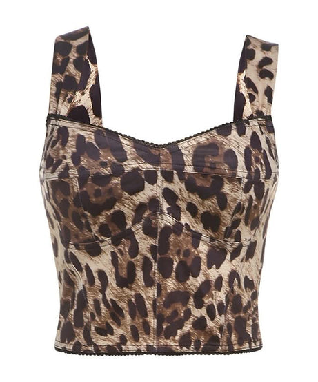 Wild Instinct Leopard Print V-Neck Backless Crop Top – Fall's Fierce Fashion Statement