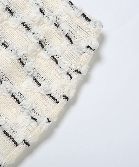 Destination Chic Cutout Knit Maxi Dress Set - Strapless & Striped